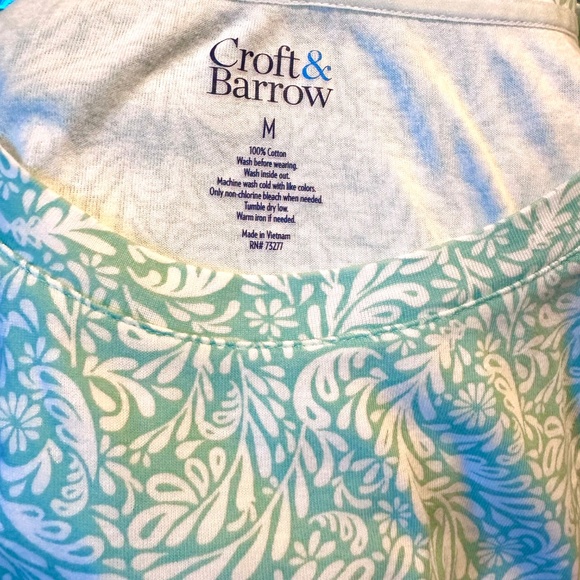 Croft & Barrow T-shirt with Elbow Length Sleeves; Size M - Picture 4 of 4